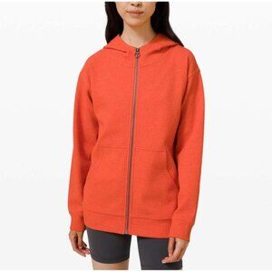Lululemon All Yours Zip Hoodie *Bubble DotHeathered Brick / White
